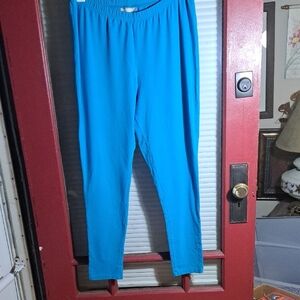 Woman Within Blue Leggins